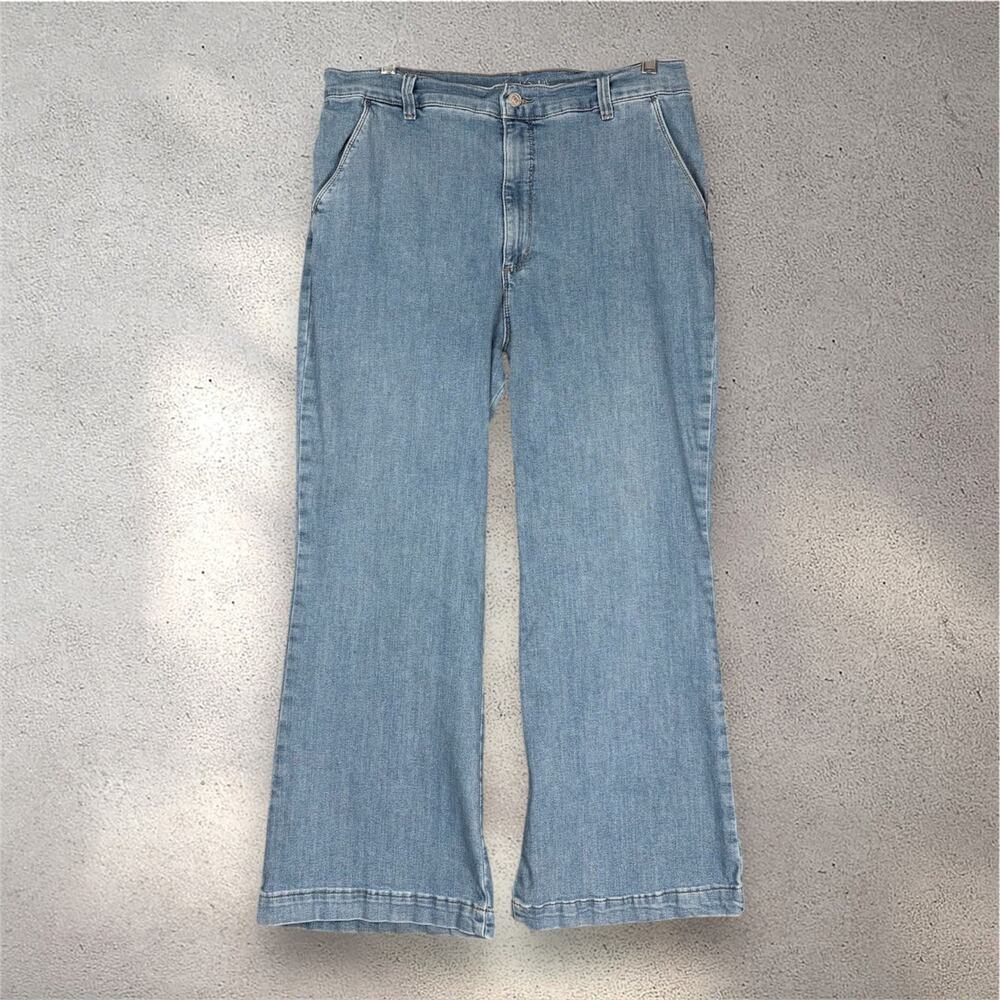 Gloria Vanderbilt Trousers Women's 18S Blue Medium Wash Denim Y2K Casual Relaxed